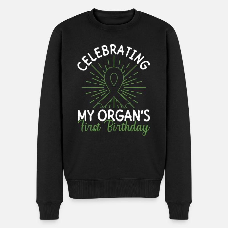 Organ 1 Jahr Transplantation Organspende - Männer Premium Bio Pullover - Schwarz