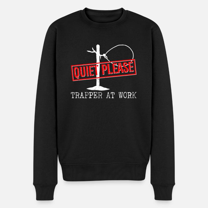 Piège à animaux Piège à collet métallique - Pull Premium bio Homme - noir