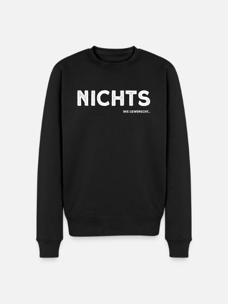 Garnichts Geschenk Lustiges Garnix - Männer Premium Bio Pullover - Schwarz