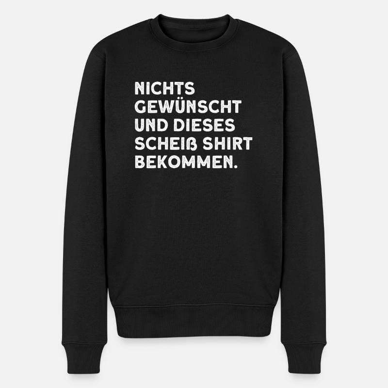 Garnichts Geschenk Lustiges Garnix - Männer Premium Bio Pullover - Schwarz