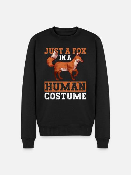 Lustige Fuchs-Halloween-Geschenke - Männer Premium Bio Pullover - Schwarz