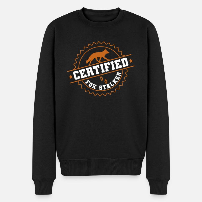 Fuchsjagd Geschenke - Männer Premium Bio Pullover - Schwarz