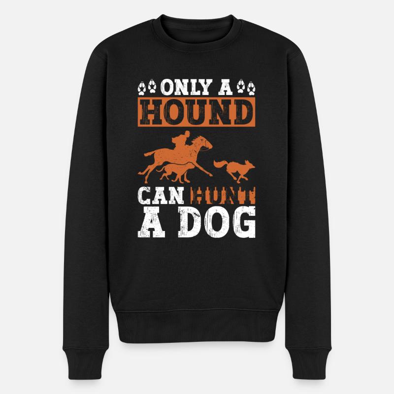 Fuchsjagd Geschenke Jagdhund - Männer Premium Bio Pullover - Schwarz