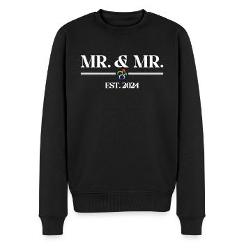 Gay Pride Hochzeit 2024 Homo-Ehe - Männer Premium Bio Pullover - Schwarz - Vorne - Nico (187cm)