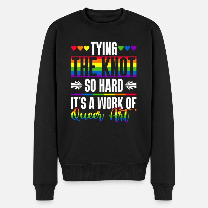 Mariage Gay Pride Mariage Gay - Pull Premium bio Homme - noir