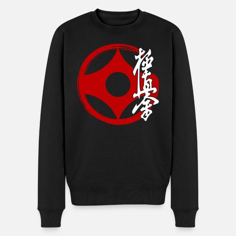 Karate Kyokushinkai Kanji Kampfkunst Japan - Männer Premium Bio Pullover - Schwarz