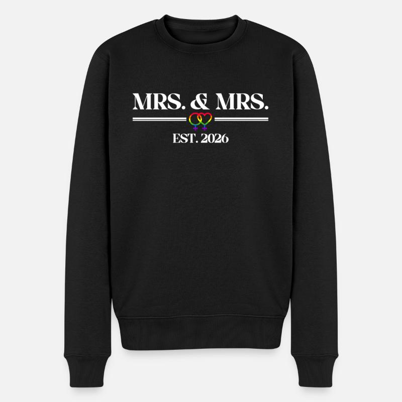 Gay Pride 2026 Hochzeit Homo-Ehe - Männer Premium Bio Pullover - Schwarz