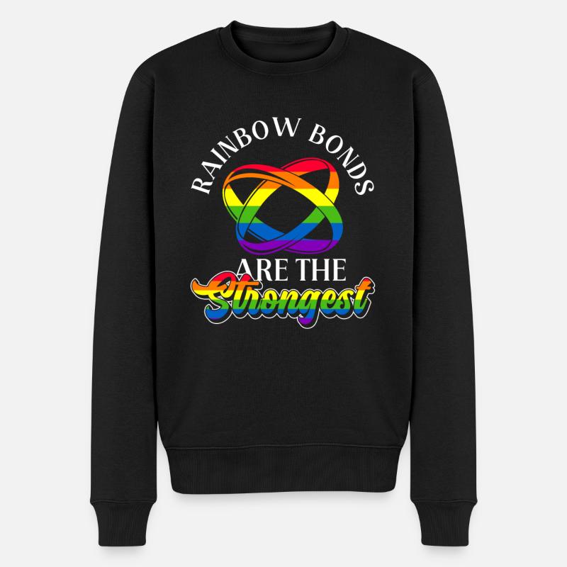 Gay Pride Hochzeit Homo-Ehe - Männer Premium Bio Pullover - Schwarz