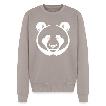 Panda Bear Japanese Giant Panda - Men's Premium Organic Jumper - taupe - Front - Nico (187cm)