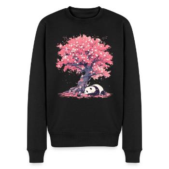 Panda Ours Panda géant japonais - Pull Premium bio Homme - noir - Devant - Nico (187cm)