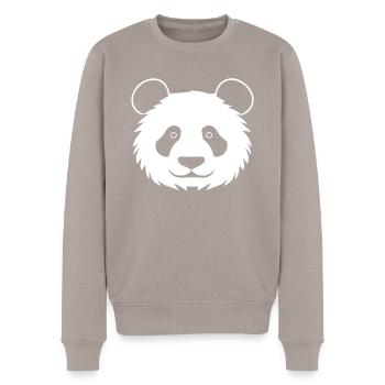 Panda Ours Panda géant japonais - Pull Premium bio Homme - taupe - Devant - Nico (187cm)