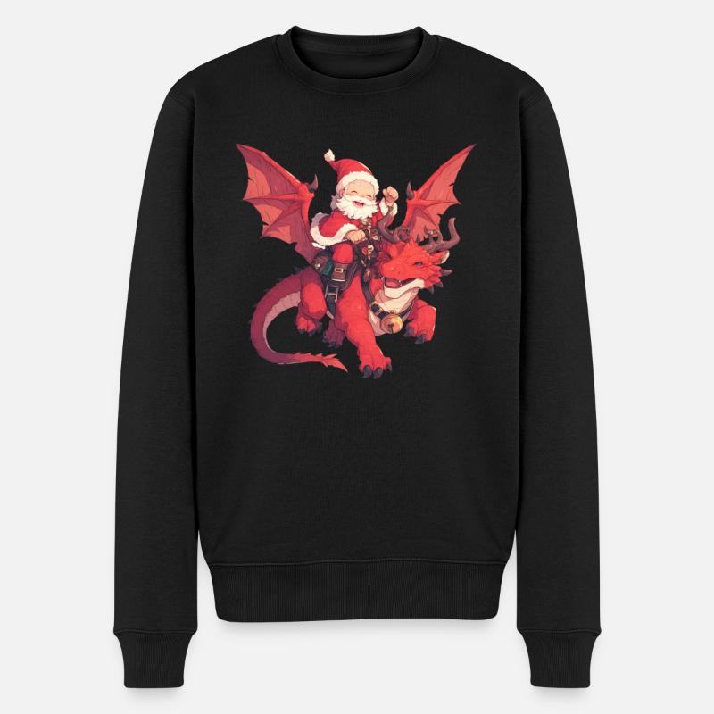 Dragon Noël Dragon Enfants - Pull Premium bio Homme - noir