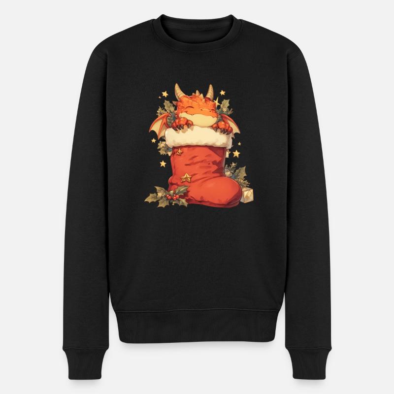 Dragon Noël Dragon Enfants - Pull Premium bio Homme - noir