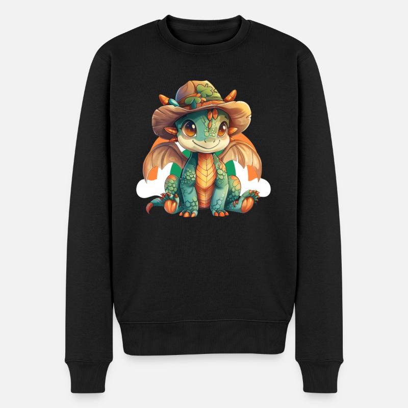 Dragon Saint-Patrick arc-en-ciel irlandais - Pull Premium bio Homme - noir