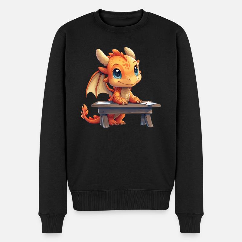 Dragon École Dragon Enfants Mignons - Pull Premium bio Homme - noir