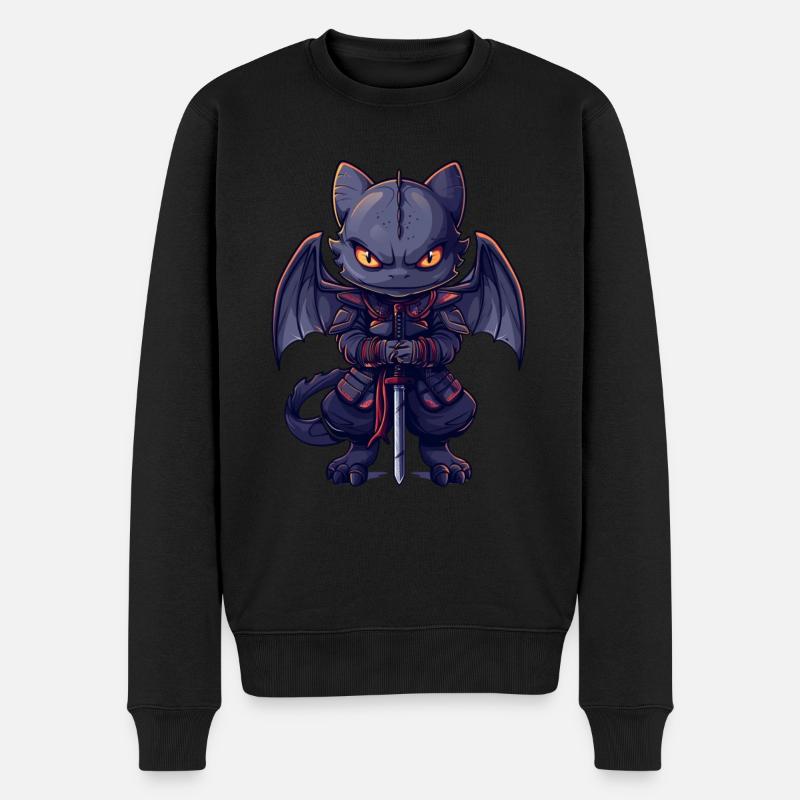 Dragon Ninja Japonais Kawaii - Pull Premium bio Homme - noir