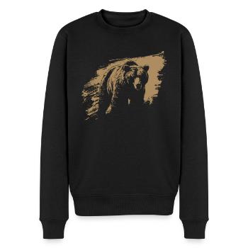 Grizzli Ours brun - Pull Premium bio Homme - noir - Devant - Nico (187cm)