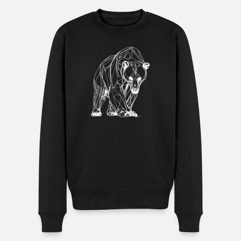 Grizzli Ours brun - Pull Premium bio Homme - noir