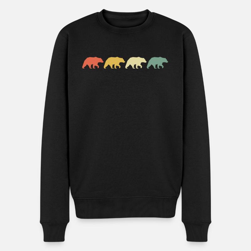 Grizzli Ours brun - Pull Premium bio Homme - noir