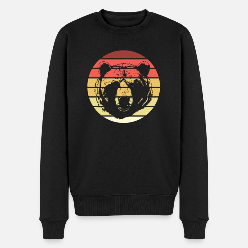 Grizzli Ours brun - Pull Premium bio Homme - noir