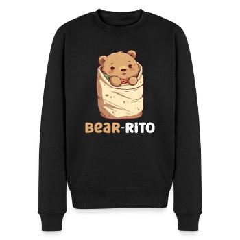 Grizzlybär Braunbär - Männer Premium Bio Pullover - Schwarz - Vorne - Nico (187cm)