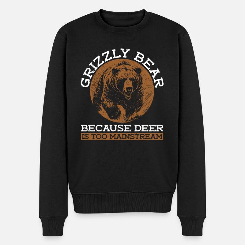 Grizzli Ours brun - Pull Premium bio Homme - noir