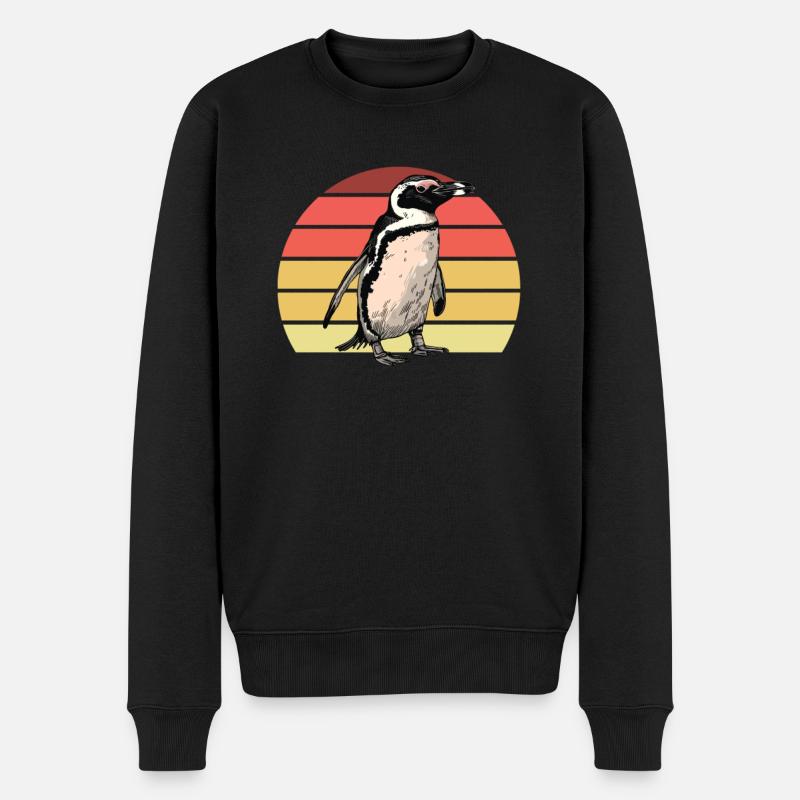 Pingouin Kawaii Pingouin mignon - Pull Premium bio Homme - noir