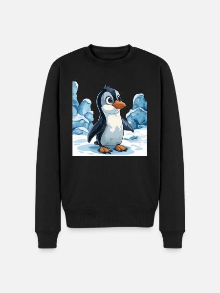 Penguin Kawaii Penguin Cute - Men's Premium Organic Jumper - black