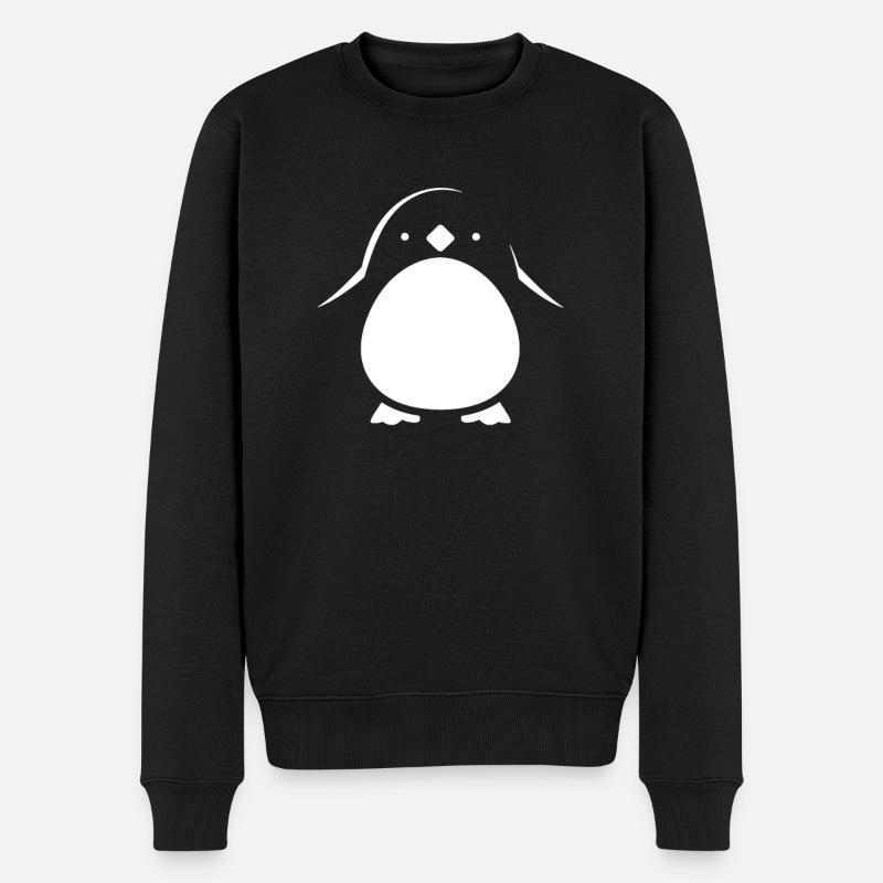 Pingouin Kawaii Pingouin mignon - Pull Premium bio Homme - noir