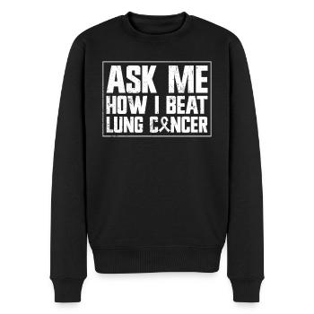 Cancer du poumon Sensibilisation gratuite au cancer du poumon - Pull Premium bio Homme - noir - Devant - Nico (187cm)