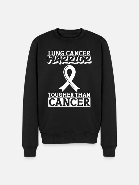 Lungenkrebs-Krieger Lungenkrebs-Bewusstsein - Männer Premium Bio Pullover - Schwarz