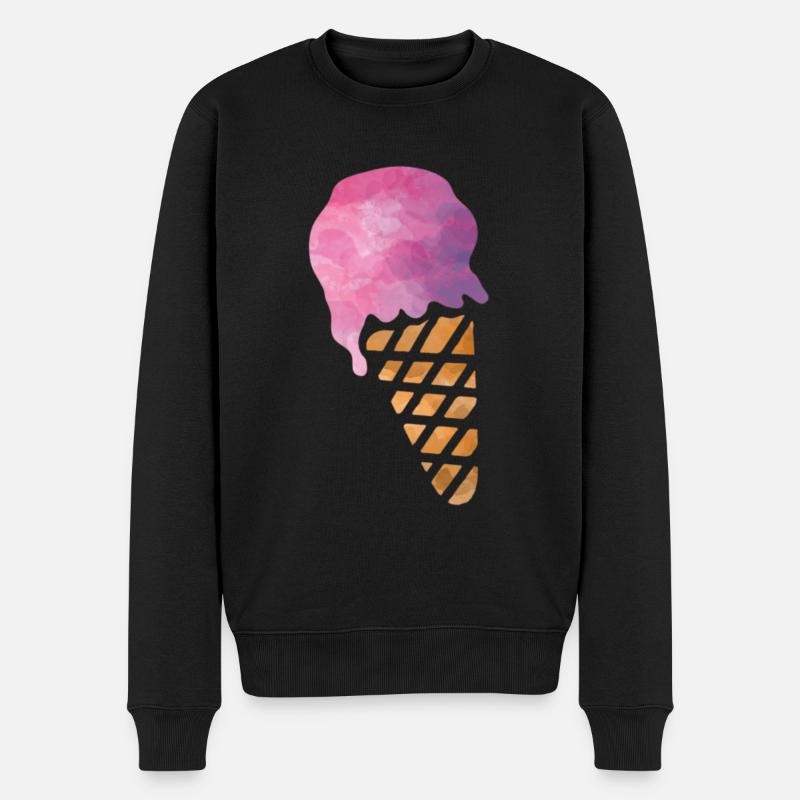 crème glacée - Pull Premium bio Homme - noir