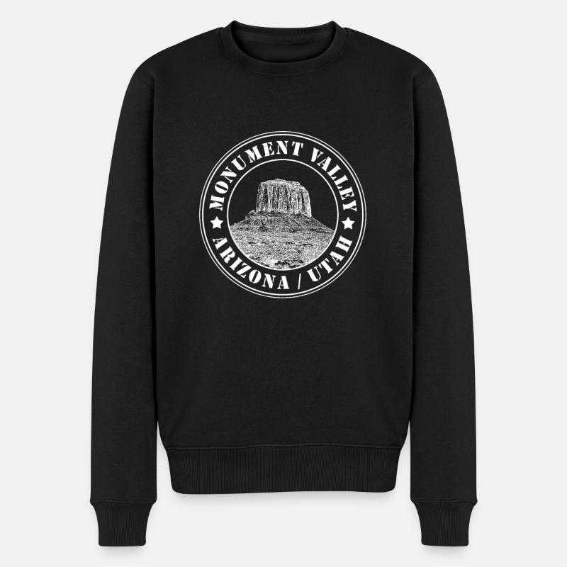 Monument Valley Arizona Utah USA Western Stempel - Männer Premium Bio Pullover - Schwarz