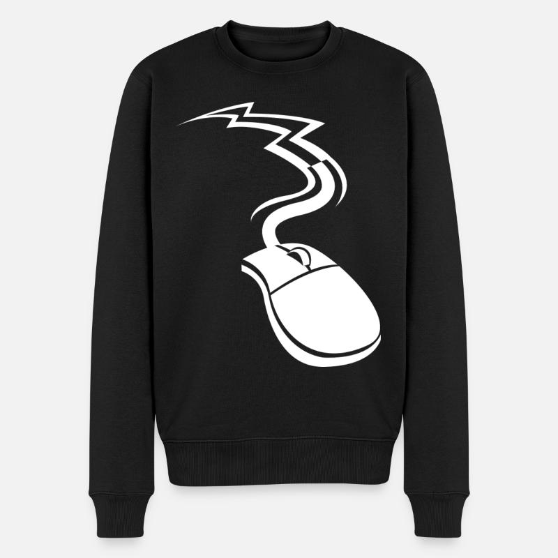 Computer Mouse Design - Men's Premium Organic Jumper - black