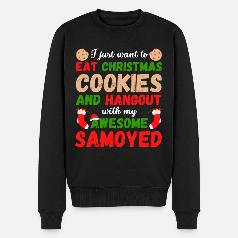 Biscuits Samoyèdes de Noël - Pull Premium bio Homme - noir