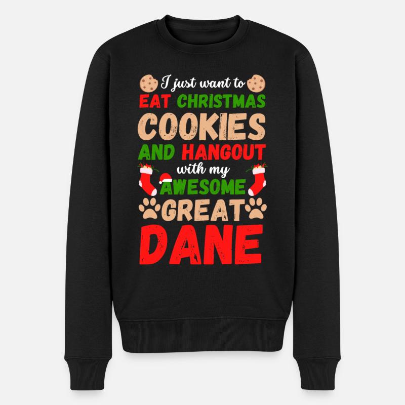 Biscuits de Noël Great Dane - Pull Premium bio Homme - noir