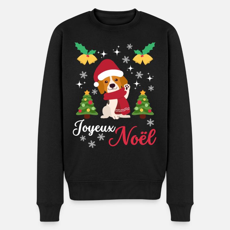 Noël Sweet Beagle Kawaii - Pull Premium bio Homme - noir