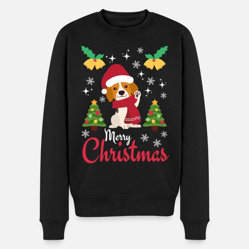 Noël Sweet Beagle Kawaii - Pull Premium bio Homme - noir