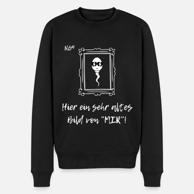 Altes Bild von MIR - Männer Premium Bio Pullover - Schwarz