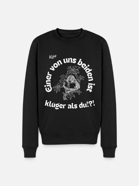 Klüger als du - Männer Premium Bio Pullover - Schwarz