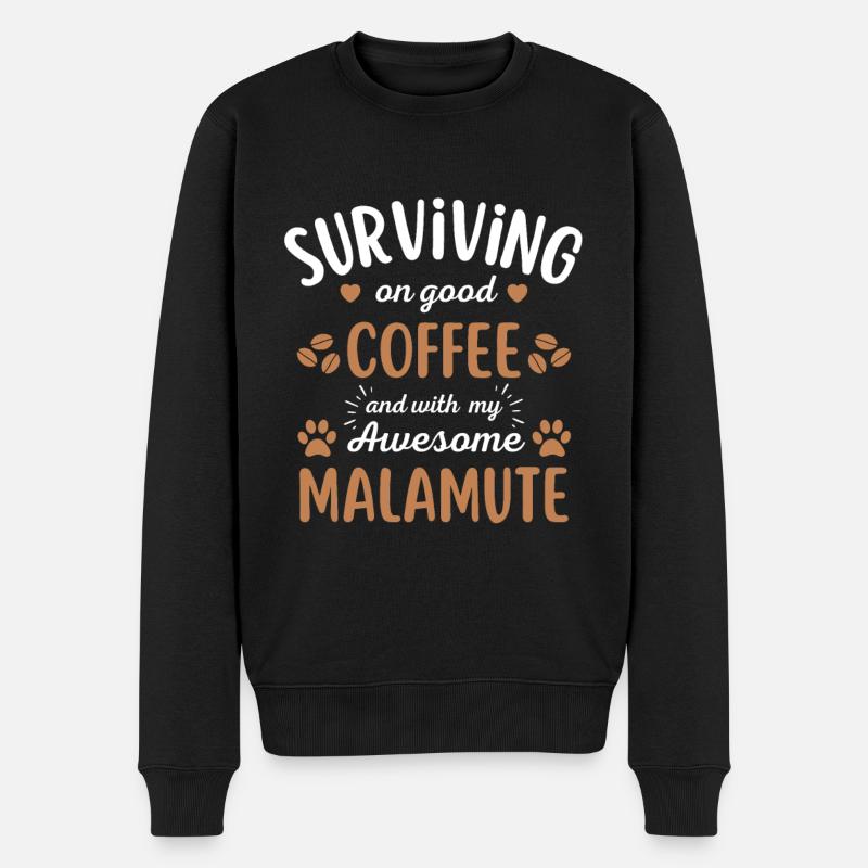 Malamute Café Pour Chiens - Pull Premium bio Homme - noir