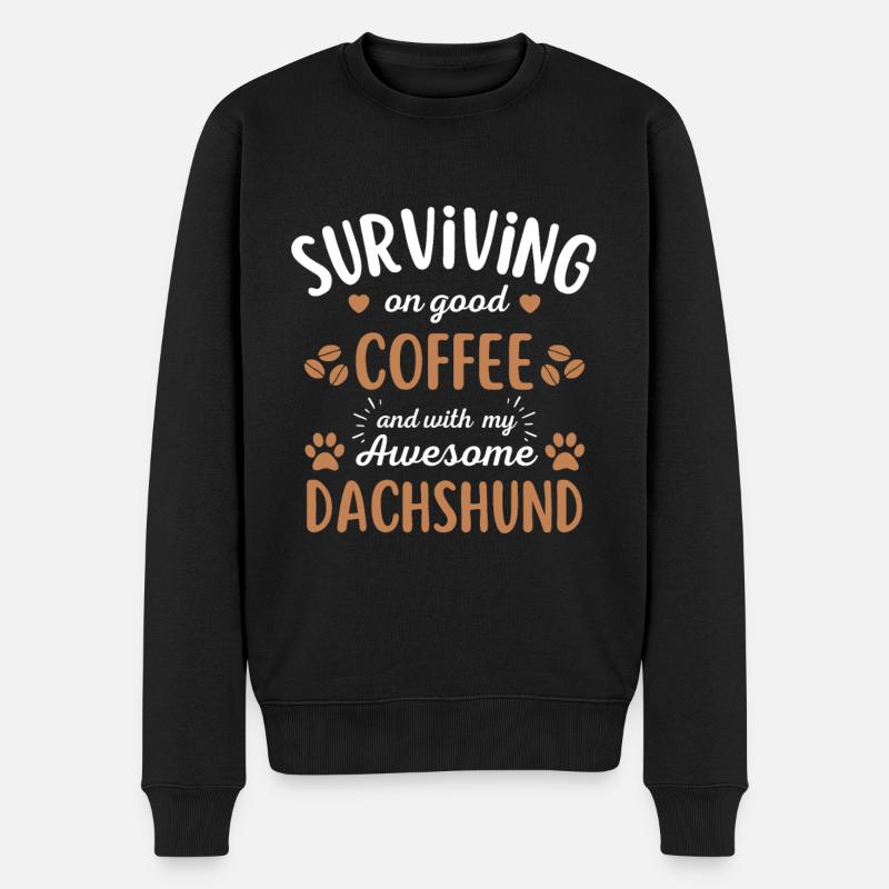 Teckel Café Chien Café - Pull Premium bio Homme - noir