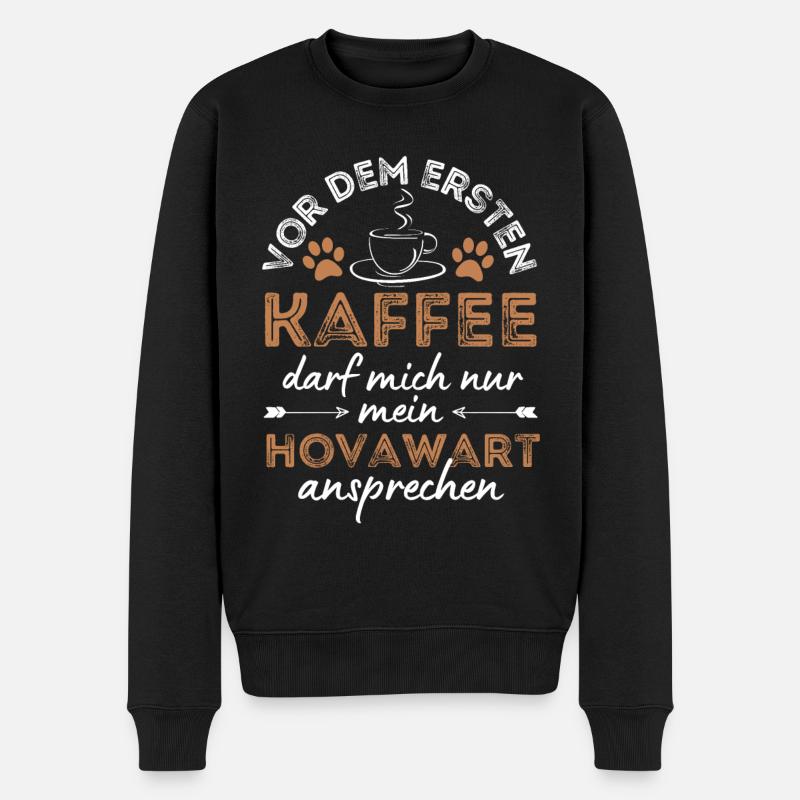 Hovawart Kaffee Hund Cafe - Männer Premium Bio Pullover - Schwarz