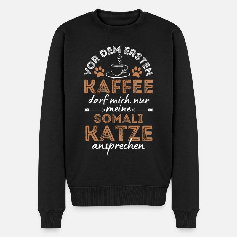 Café Somali Cat - Pull Premium bio Homme - noir