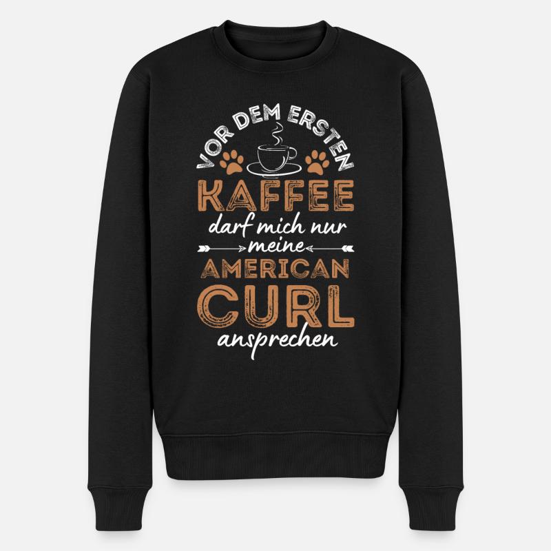 Café American Curl Cat - Pull Premium bio Homme - noir