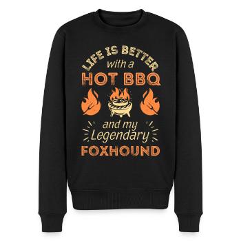 BBQ grillen für Foxhound Liebhaber - Männer Premium Bio Pullover - Schwarz - Vorne - Nico (187cm)
