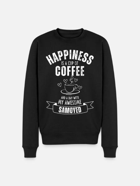 Samoyed Coffee Dog Cafe - Pull Premium bio Homme - noir