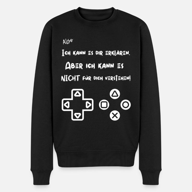 Erklärung - Männer Premium Bio Pullover - Schwarz