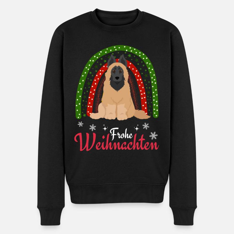 Belgian Tervueren Weihnachten - Männer Premium Bio Pullover - Schwarz