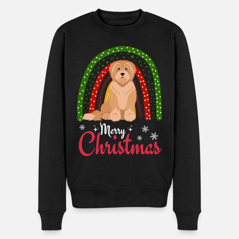 Doux Terrier Tibétain Noël - Pull Premium bio Homme - noir